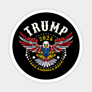 Trump 2024 Take America Back Flag Magnet